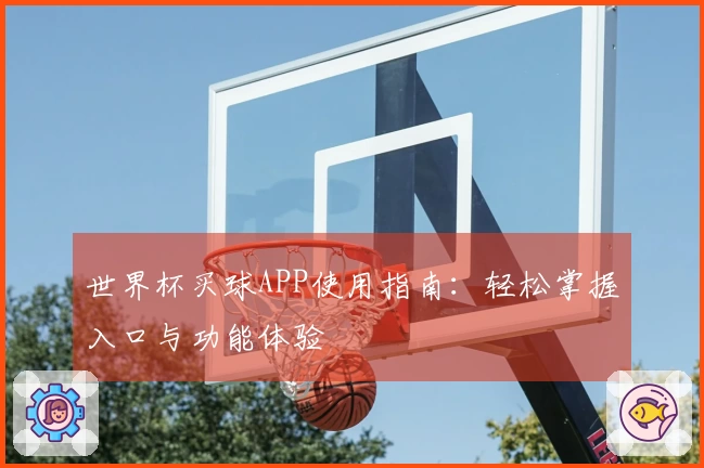 世界杯买球APP使用指南：轻松掌握入口与功能体验